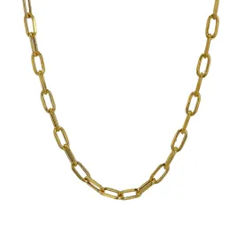 14k Yellow gold paperclip chain-224556