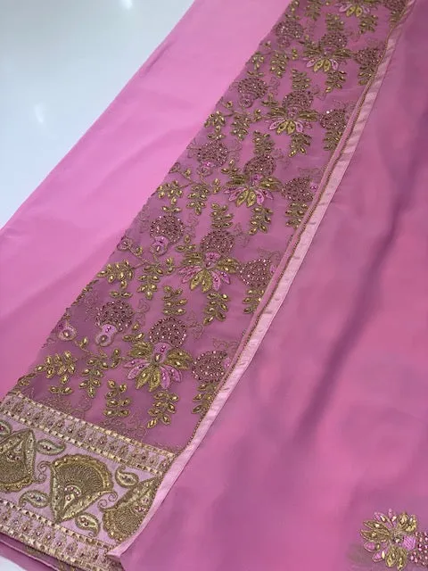 1776 Pink Unstitched Embroidered Suit