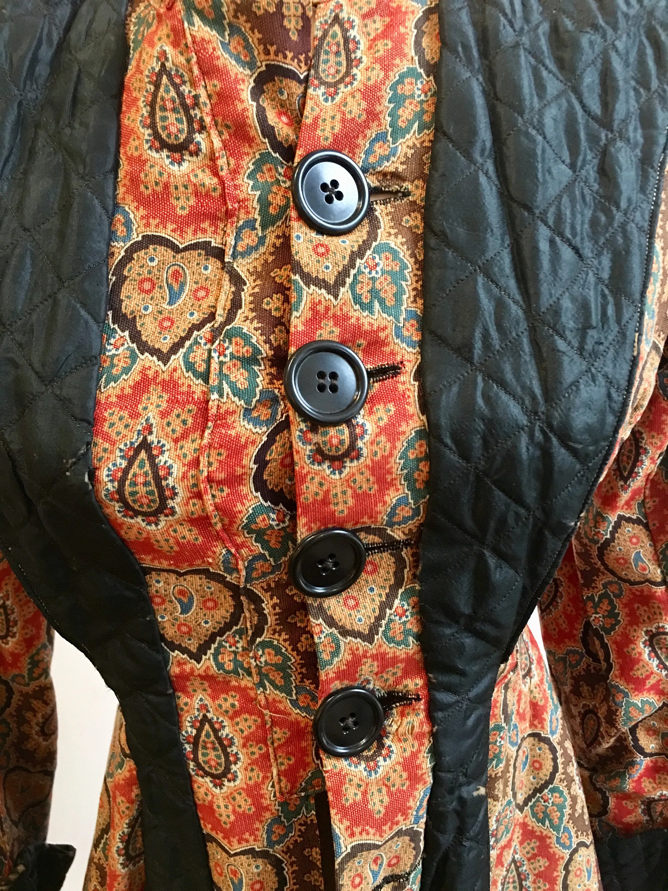 1890s Victorian Era Paisley Day Coat