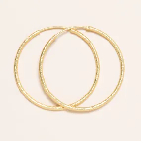 20K Gold Endless Hoops