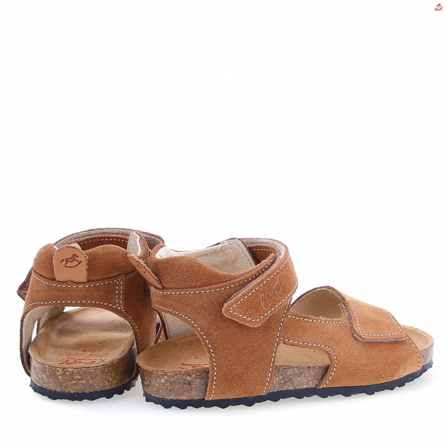 (2508H-5/2509H-5) Emel  brown velcro sandals