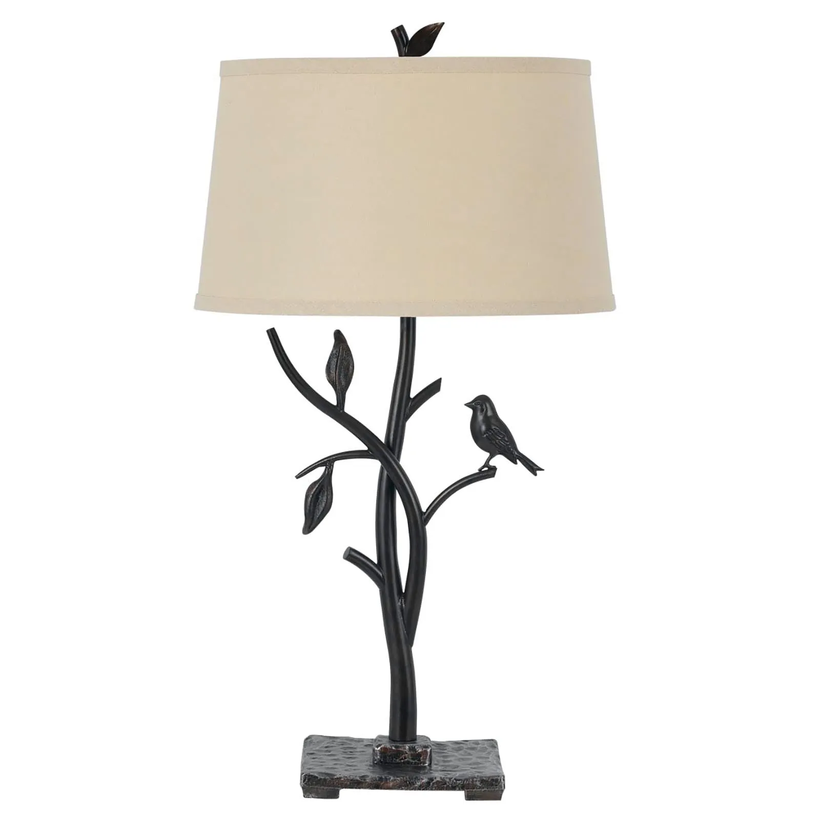 29 Tan Metal Table Lamp With Tan Empire Shade