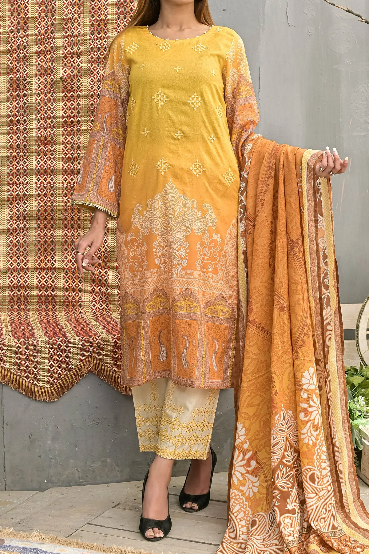 3 PIECE DIGITAL PRINT LAWN| DPC-233