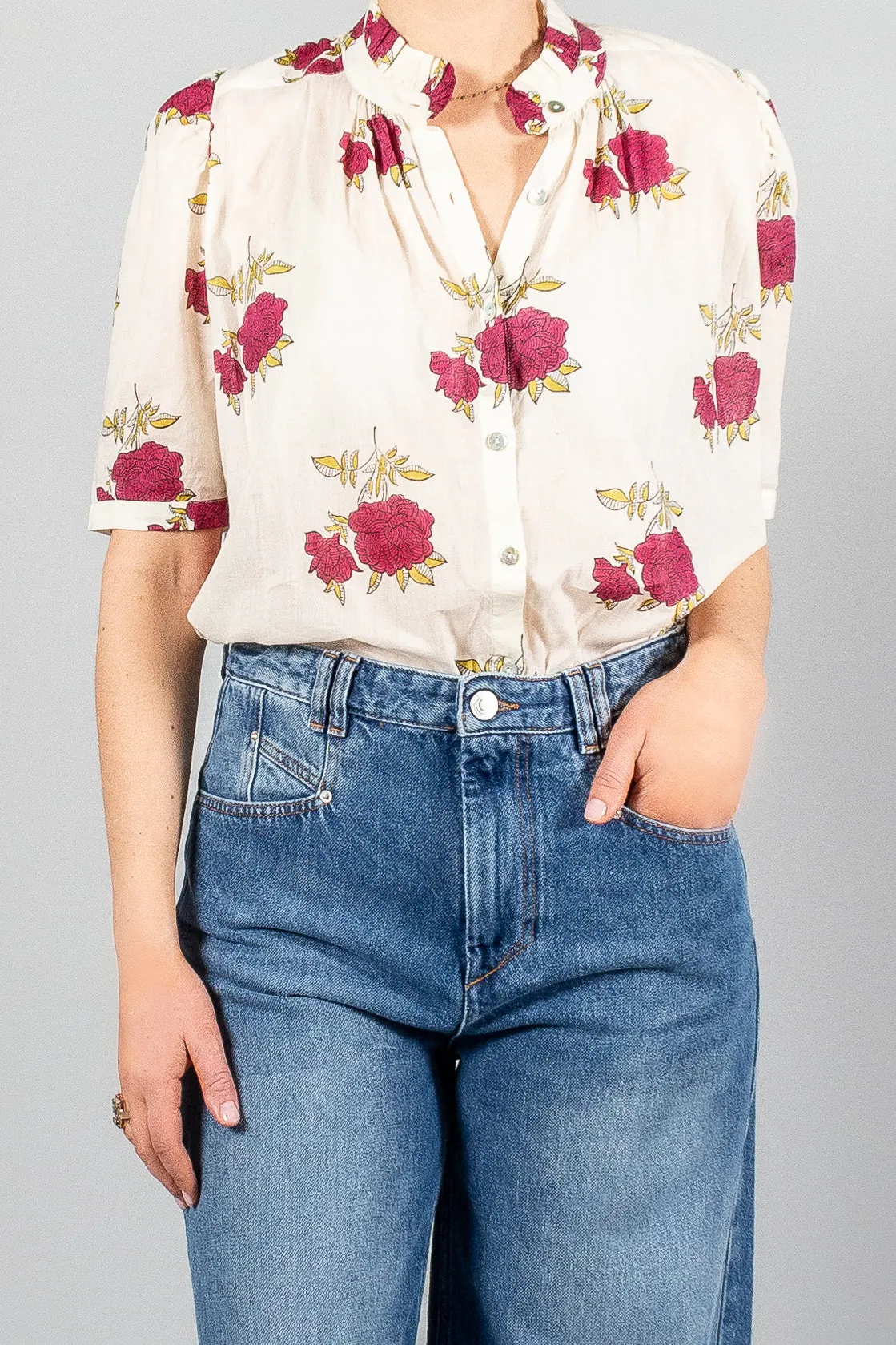 Alix Of Bohemia Winnie Cerise Rosette Shirt