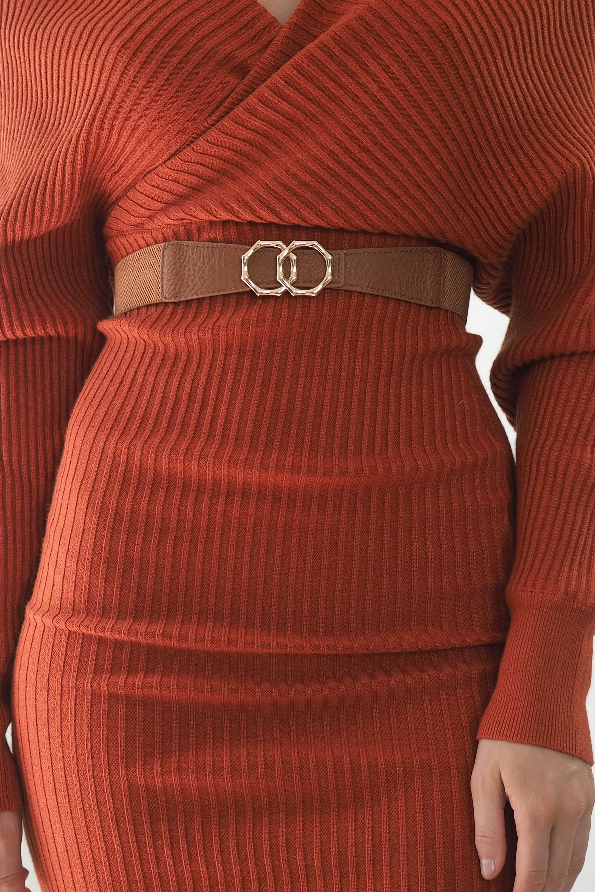 Arianna Stretch belt - Dark Brown