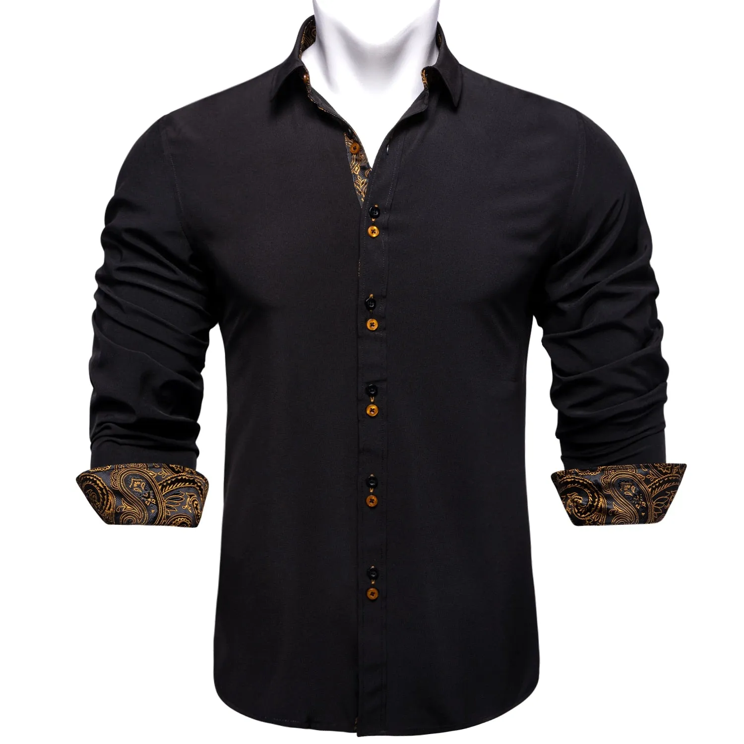 Casual White Shirt Men's Long Sleeve Button-down Collar Slim Fit Shirt Solid Cotton Men's Social Dress Shirt