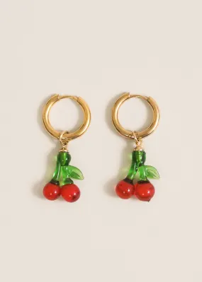 Cherries Hoop Earrings