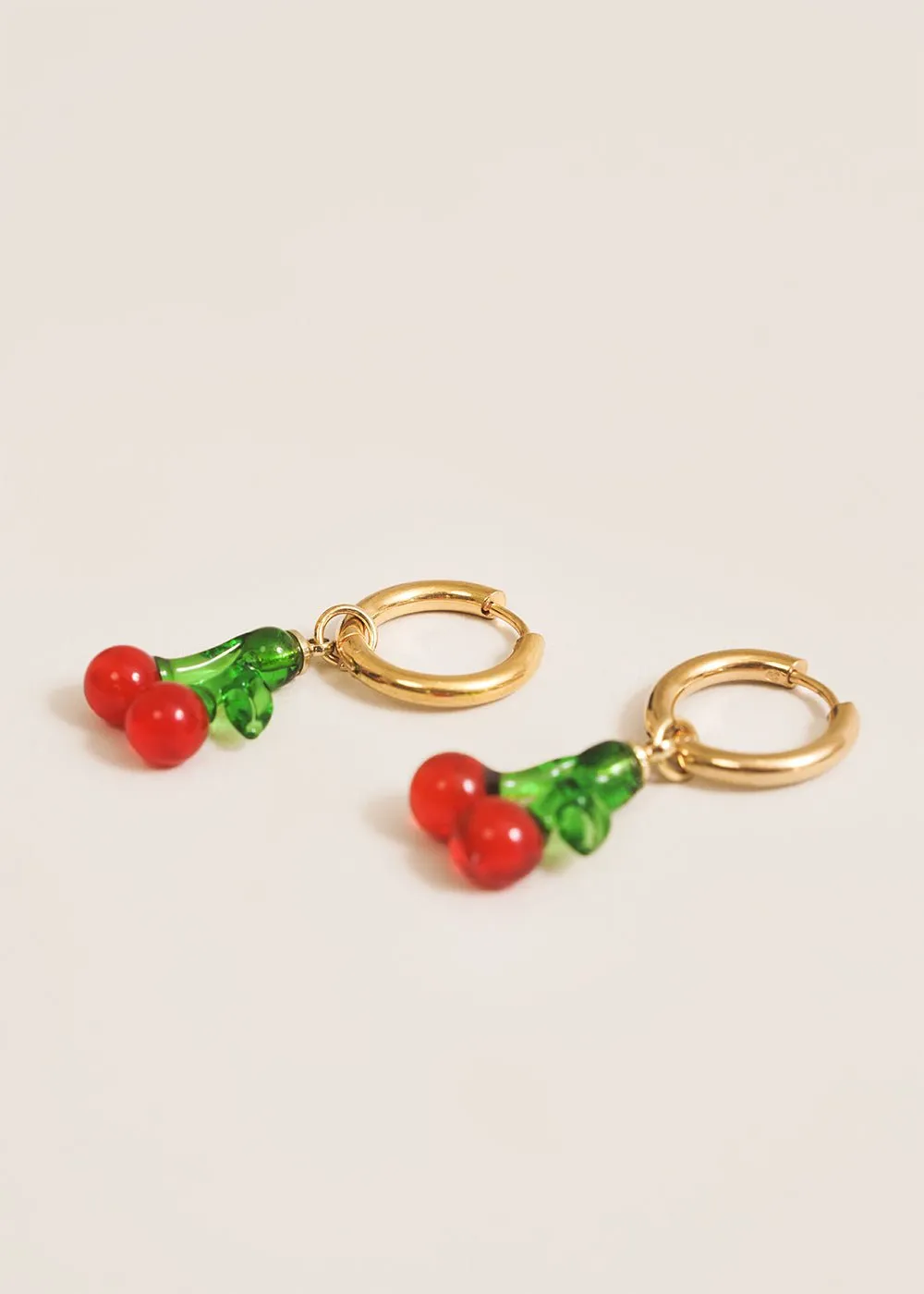 Cherries Hoop Earrings