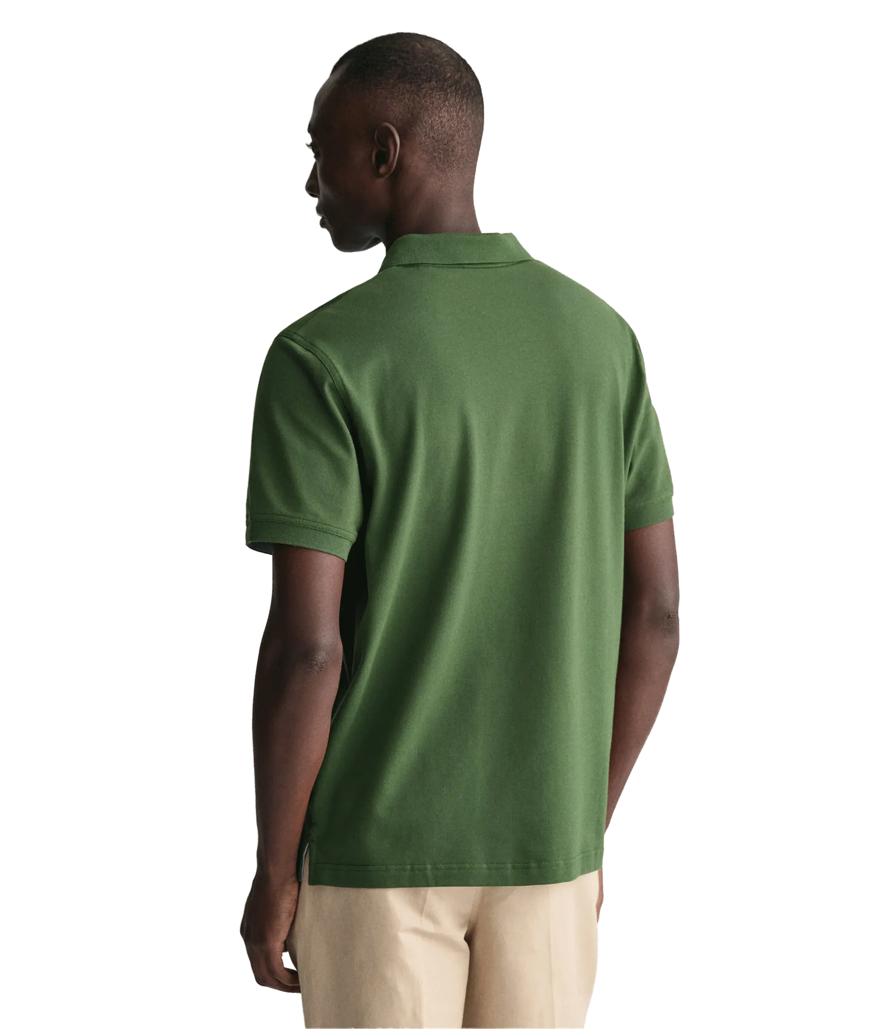 Contrast Piqué Polo Shirt - Green