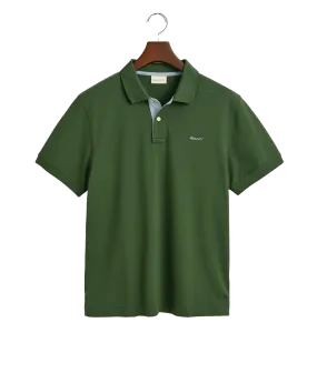 Contrast Piqué Polo Shirt - Green