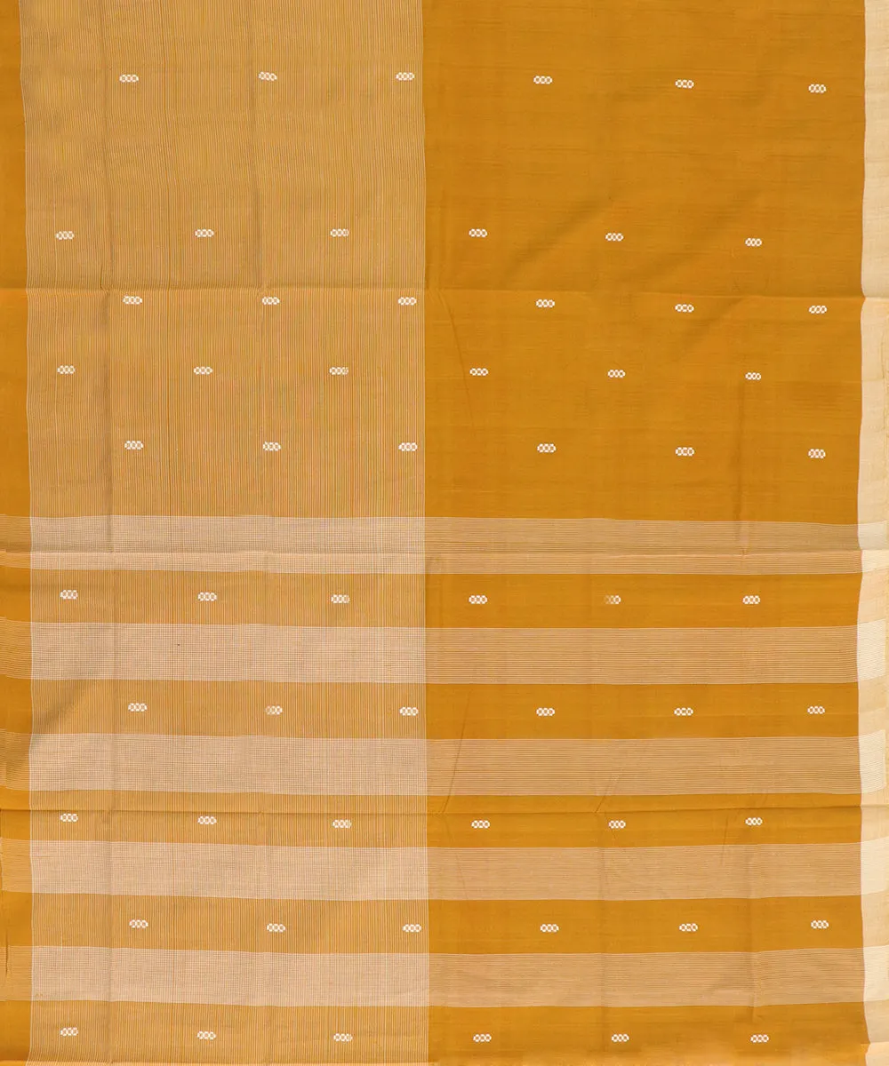 Copper brown butta handwoven rajahmundry cotton saree