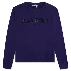 Curb Embroidered Sweatshirt - Majorelle Blue