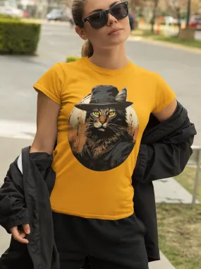 Damen T-Shirt mit Katzenmotiv "Bayou Cat 2"