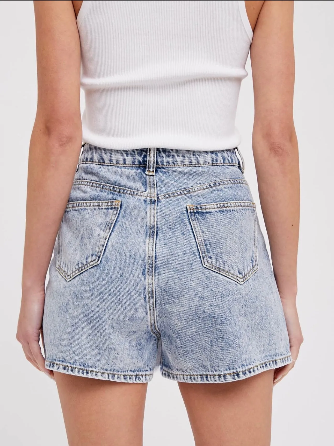 Denim Frayed Skort