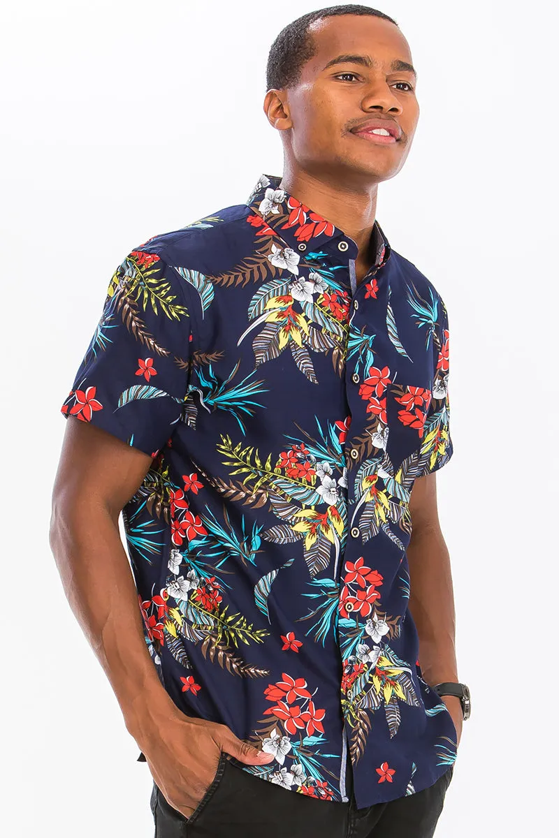 Digital Print Hawaiian Short Sleeve Shirt