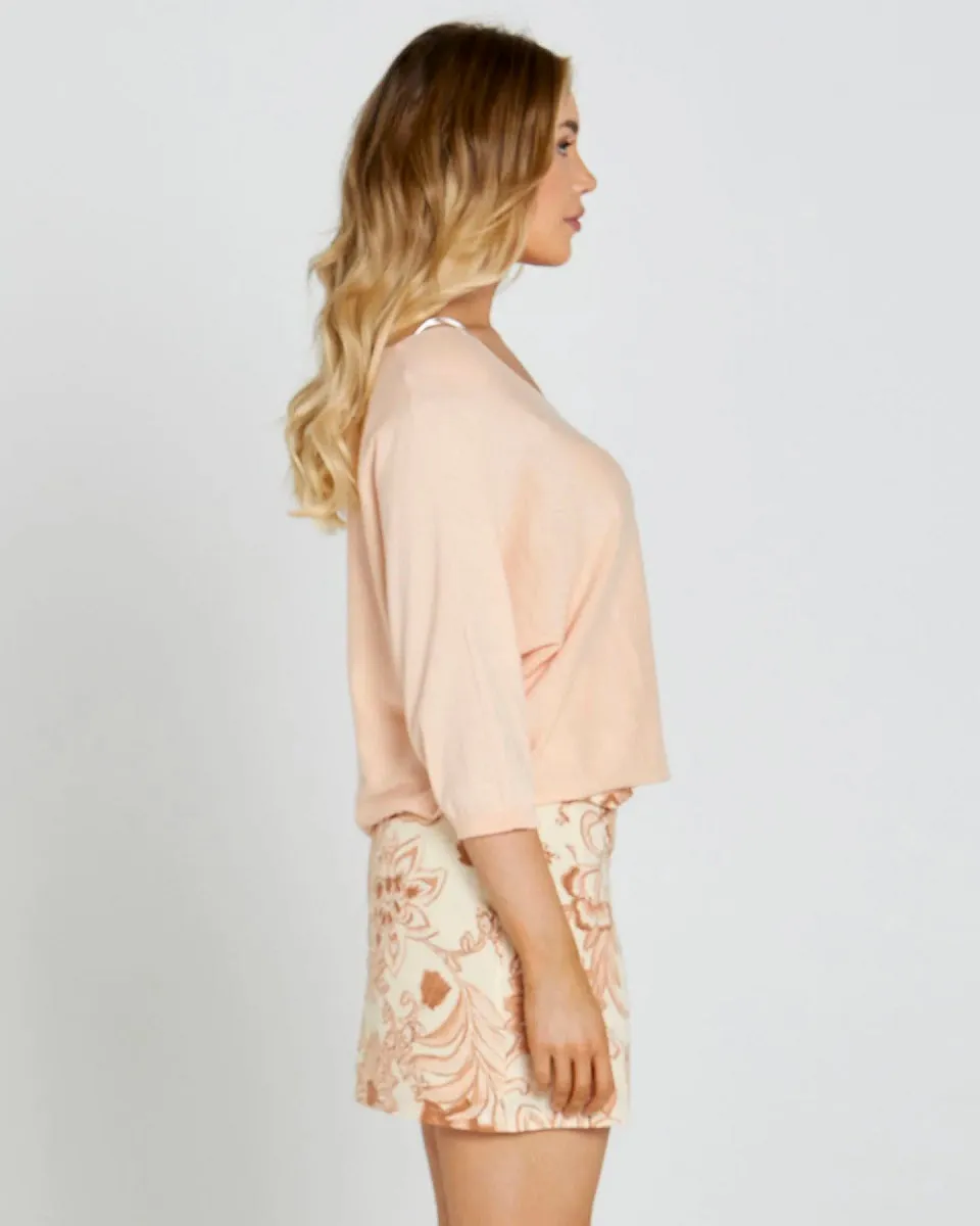 Donatella Knit Top Peach