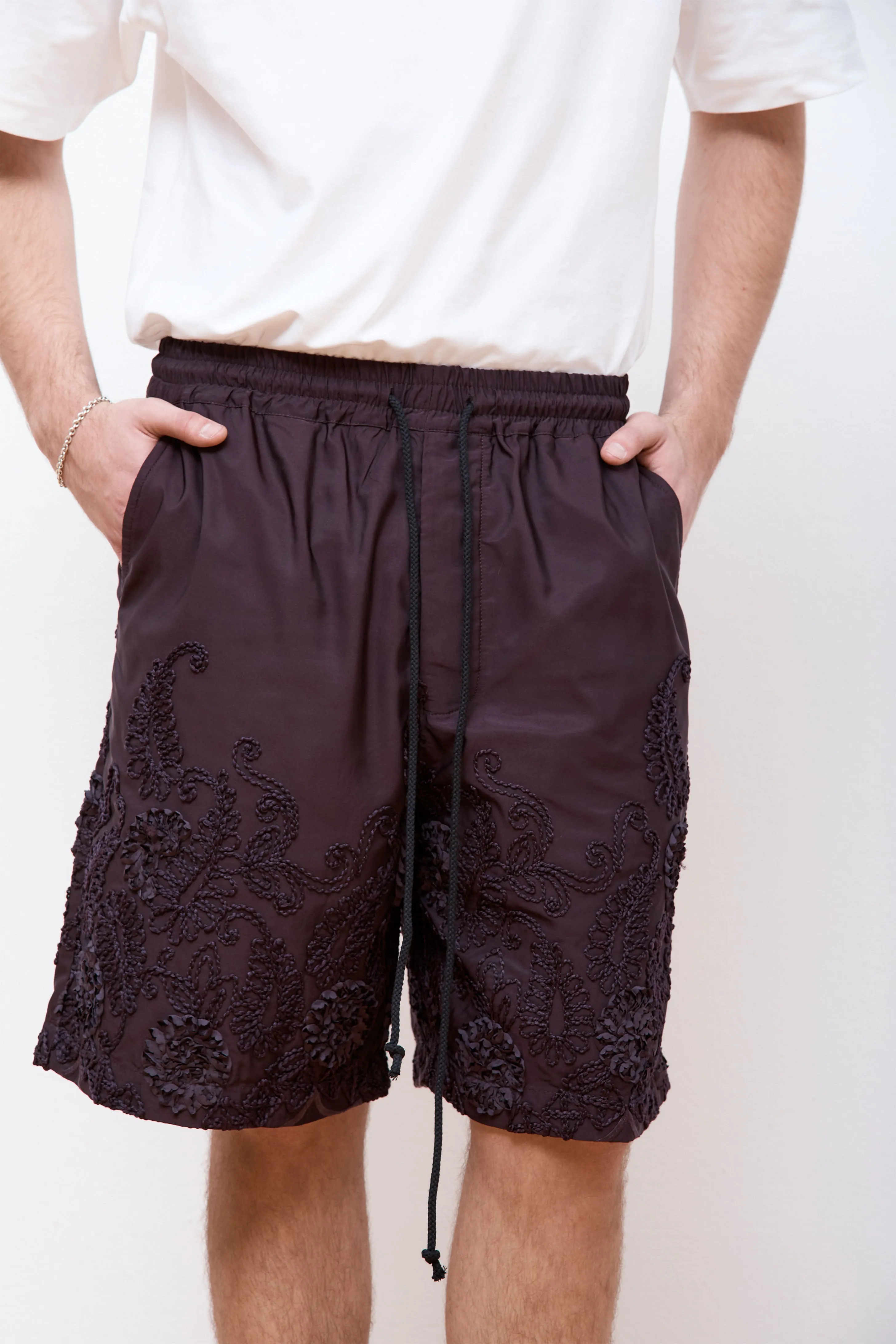 Elasticated Shorts Brown