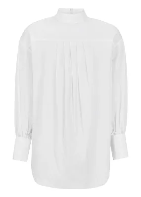 Esmé Studios Ava Oversize Long Blouse - White