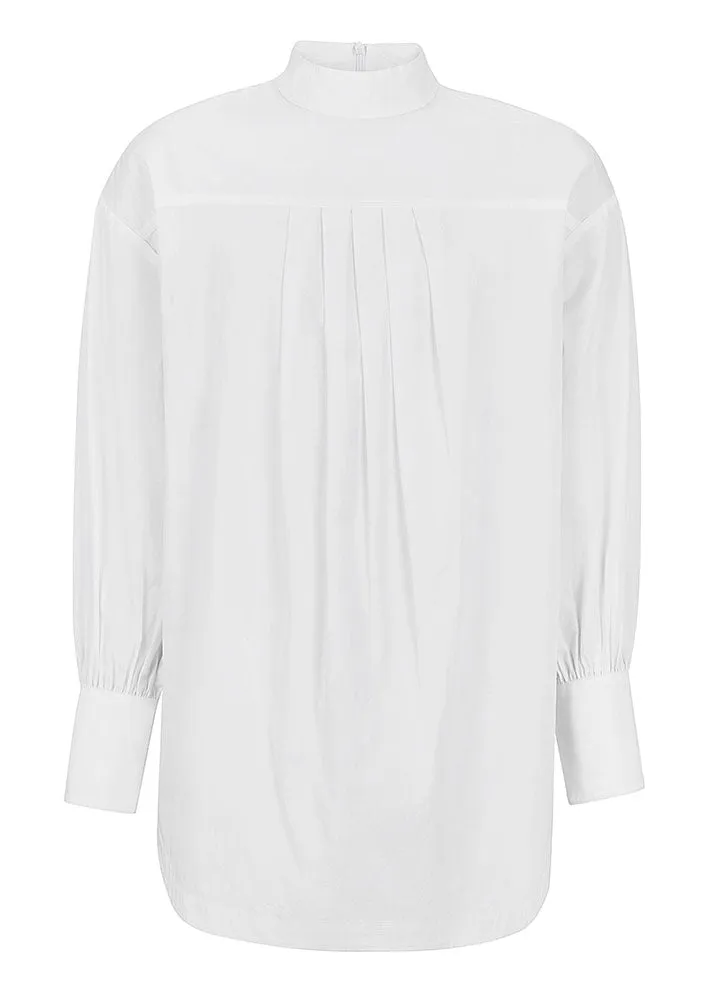 Esmé Studios Ava Oversize Long Blouse - White