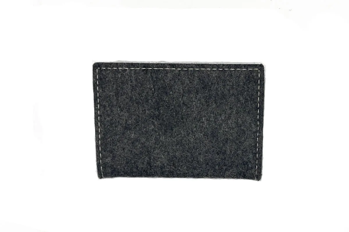 Felt and Leather Bifold Wallet