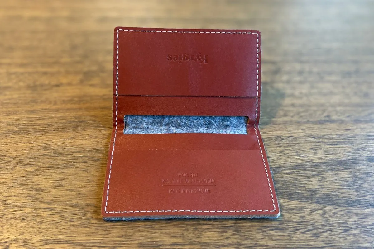 Felt and Leather Bifold Wallet