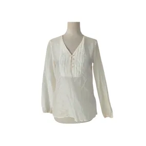 Gap Cream Cotton / Silk Sheer Blouse | Gently Used |