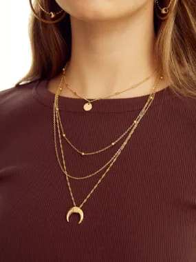 Half Moon Gold Necklace