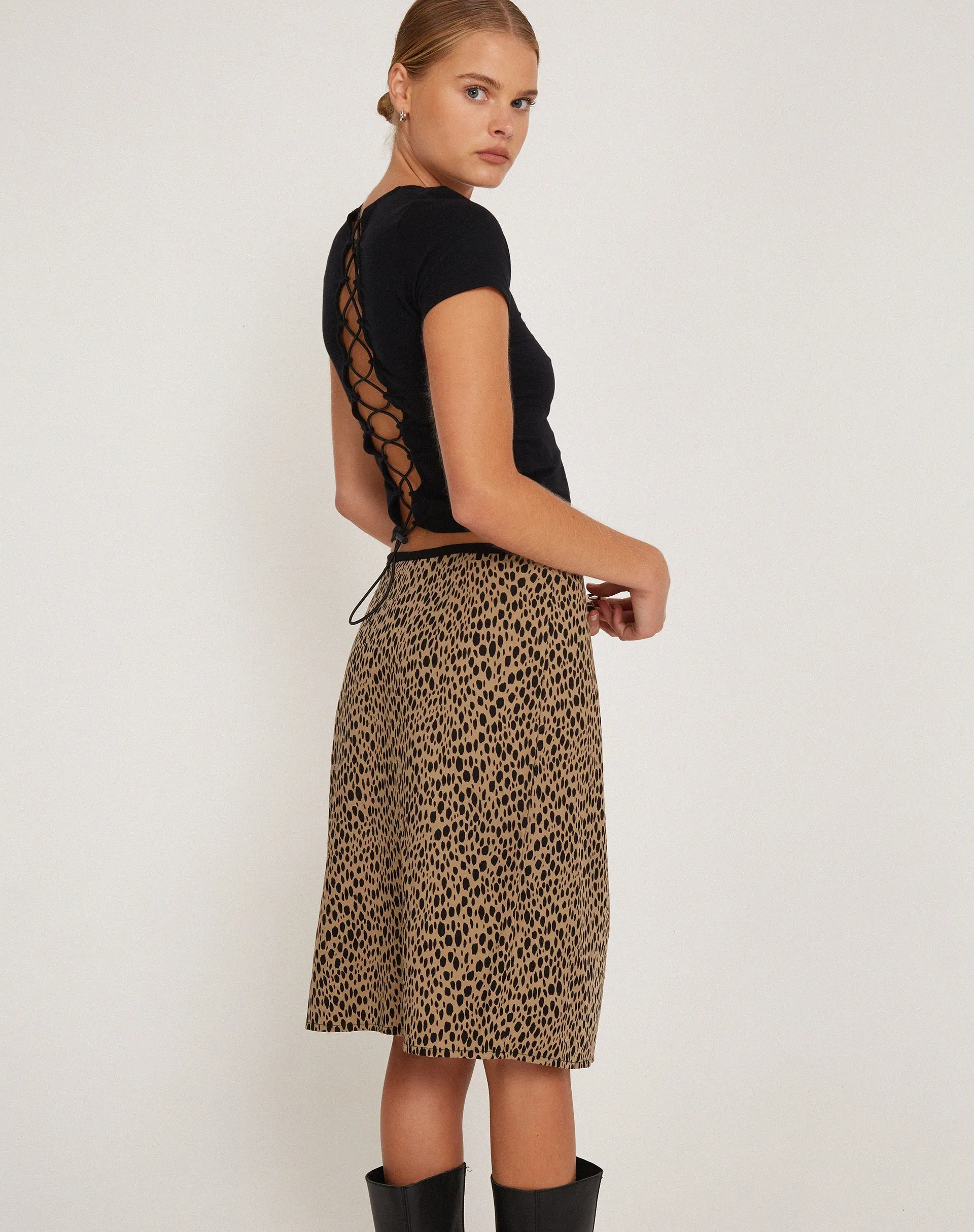 Har Midi Skirt in Mini Cheetah