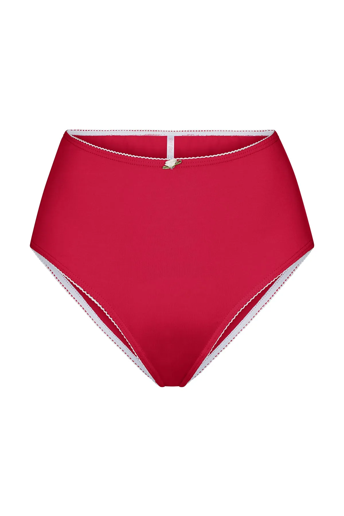 HIGH RISE UNDERWEAR IN CHERRY