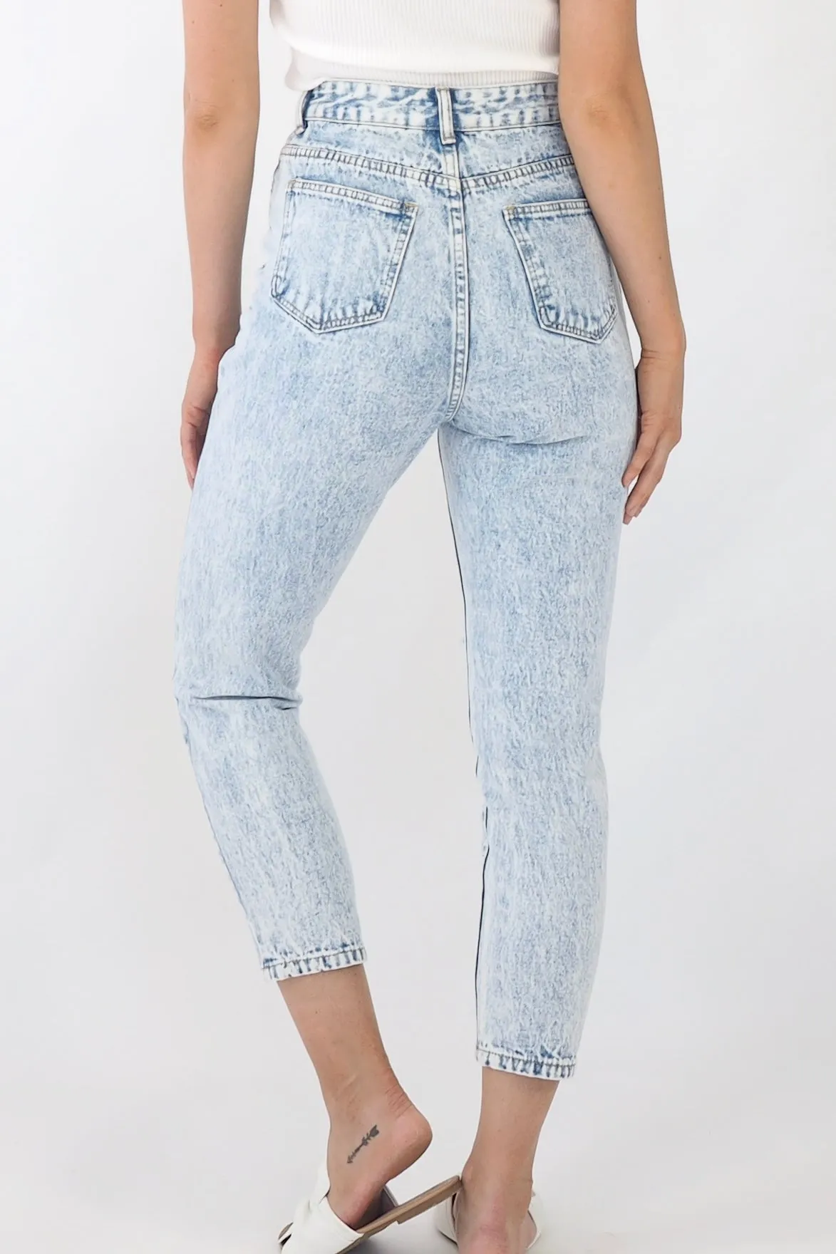 High Waisted Denim jeans- Light Blue