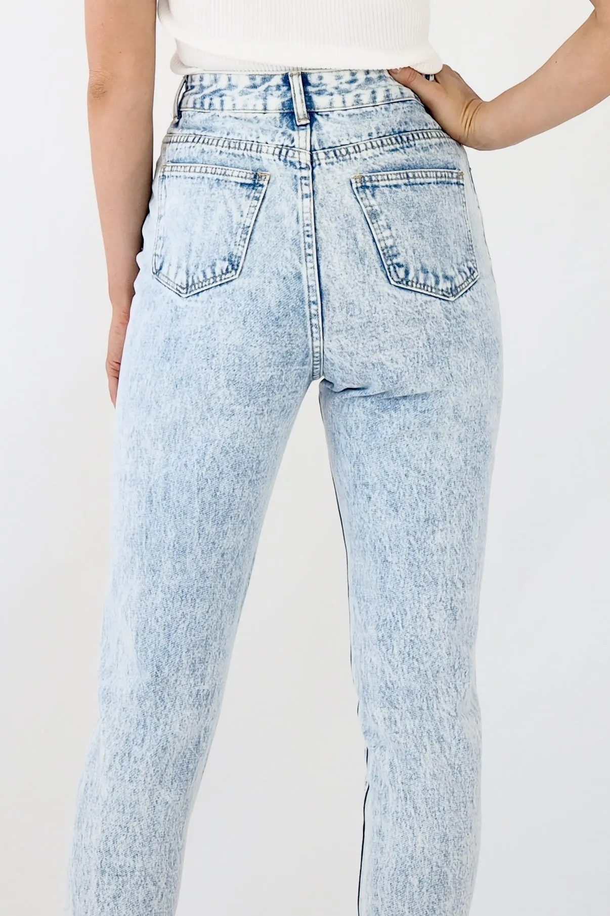 High Waisted Denim jeans- Light Blue