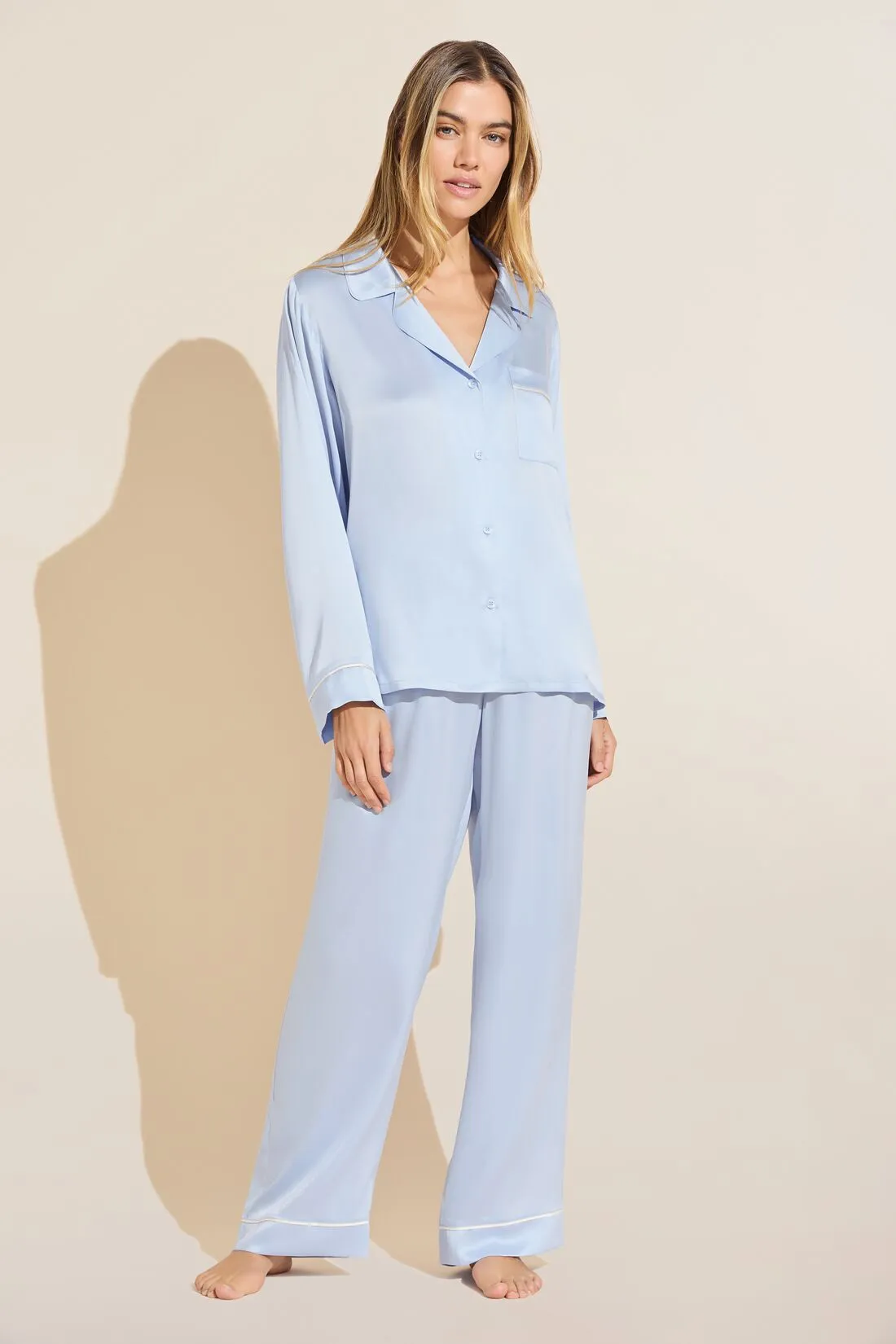 Inez Washable Silk Long PJ Set