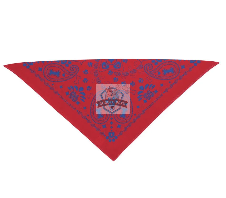 Insect Shield Paisley Flea & Tick Repellent Bandana for Dogs (Poppy)