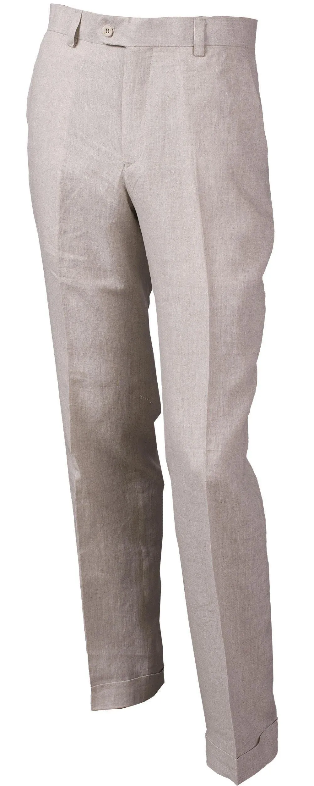 INSERCH MEN'S LINEN FLAT FRONT PANTS