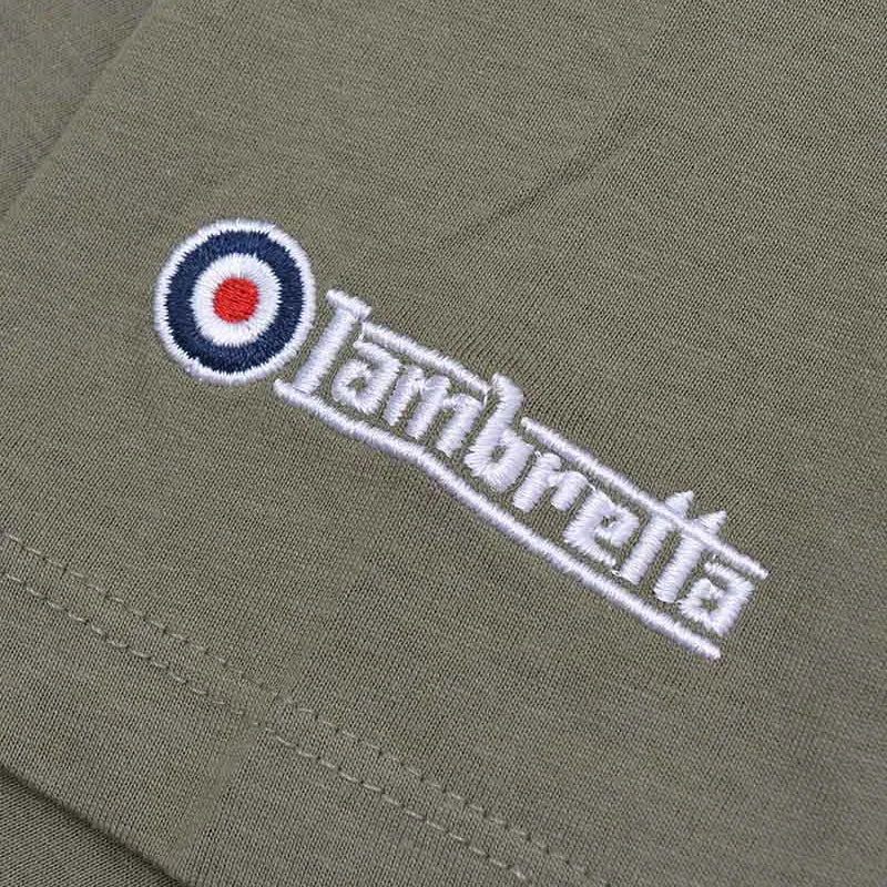 Lambretta Photo Print T-Shirt Khaki