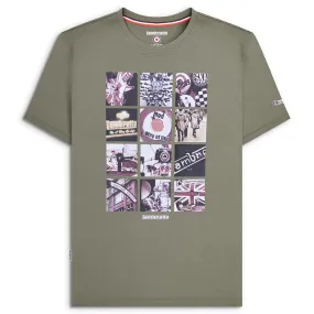 Lambretta Photo Print T-Shirt Khaki