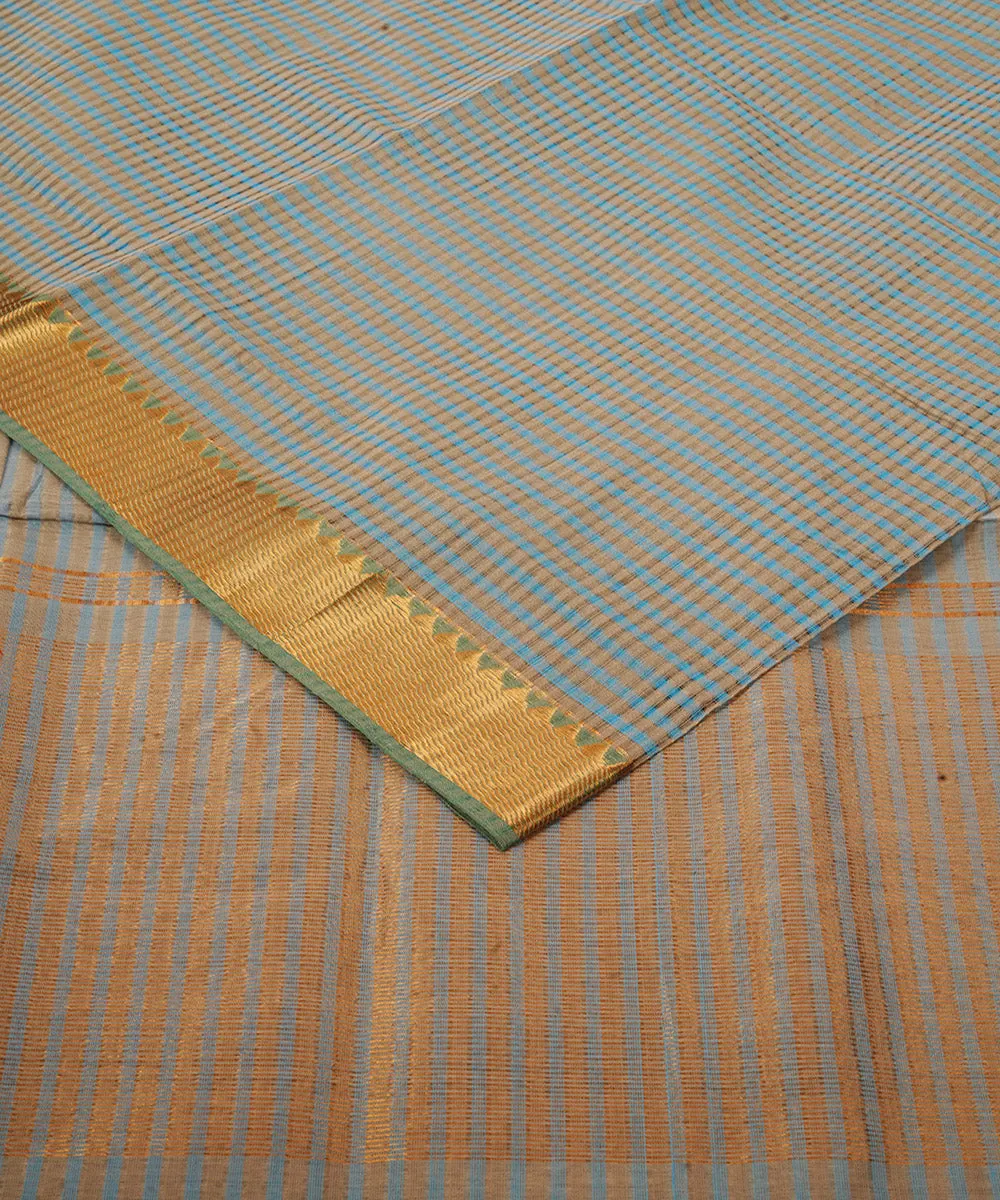 Light green cotton handwoven mangalagiri saree