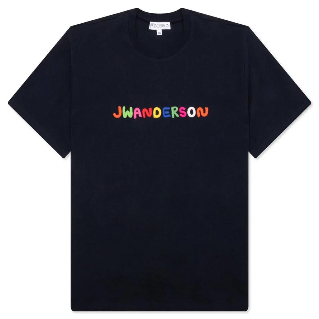 Logo Embroidery T-Shirt - Navy