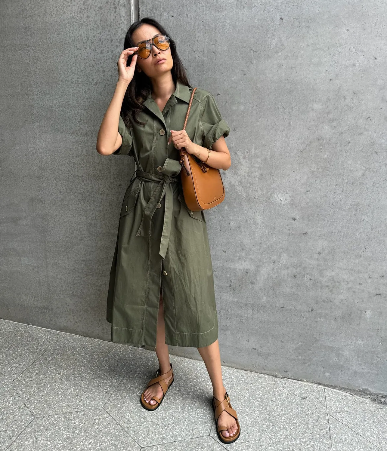 MADDY DRESS- KHAKI