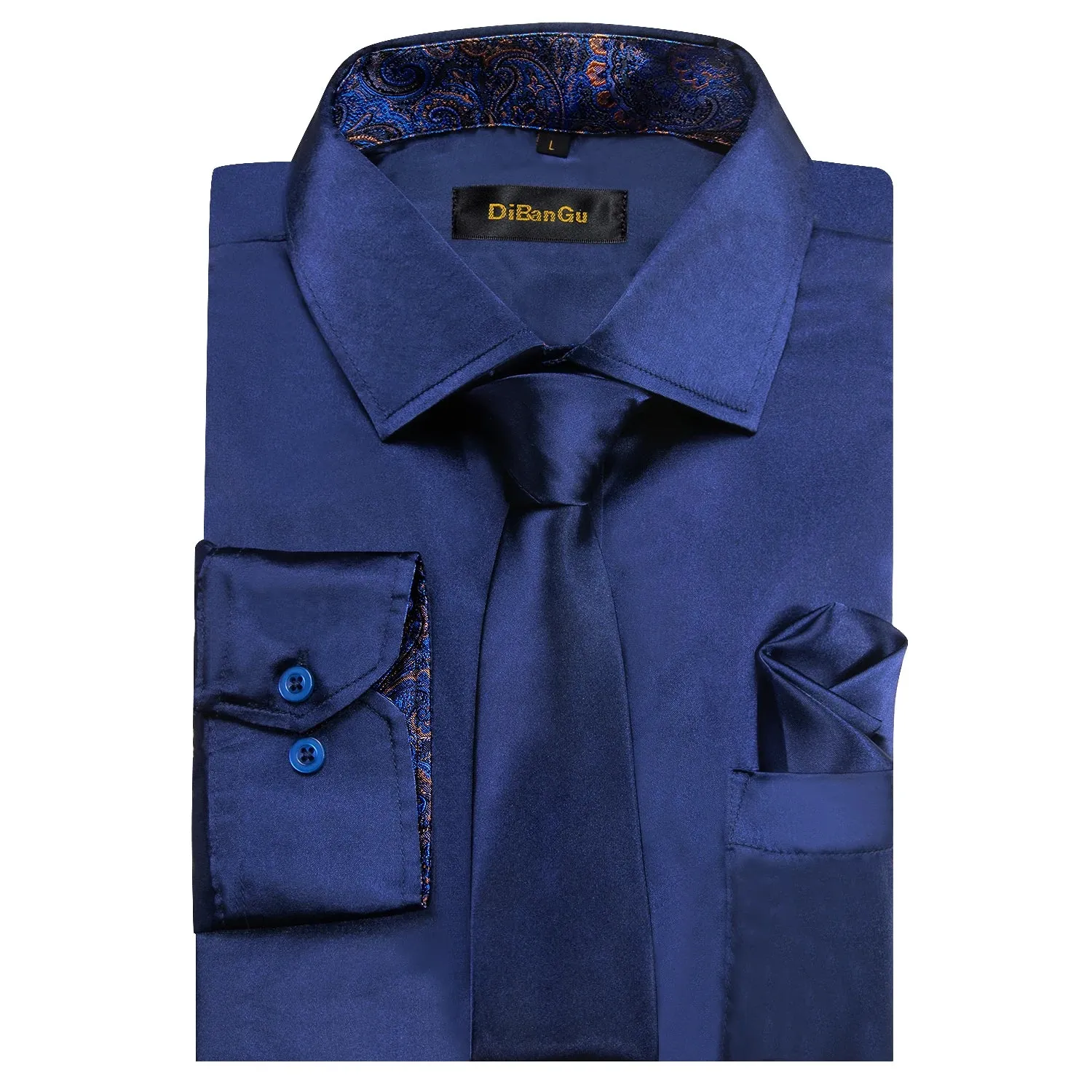 Men's Shirts Long Sleeve Stretch Satin Social Dress Paisley Splicing Contrasting Colors Tuxedo Shirt Blouse Clothing