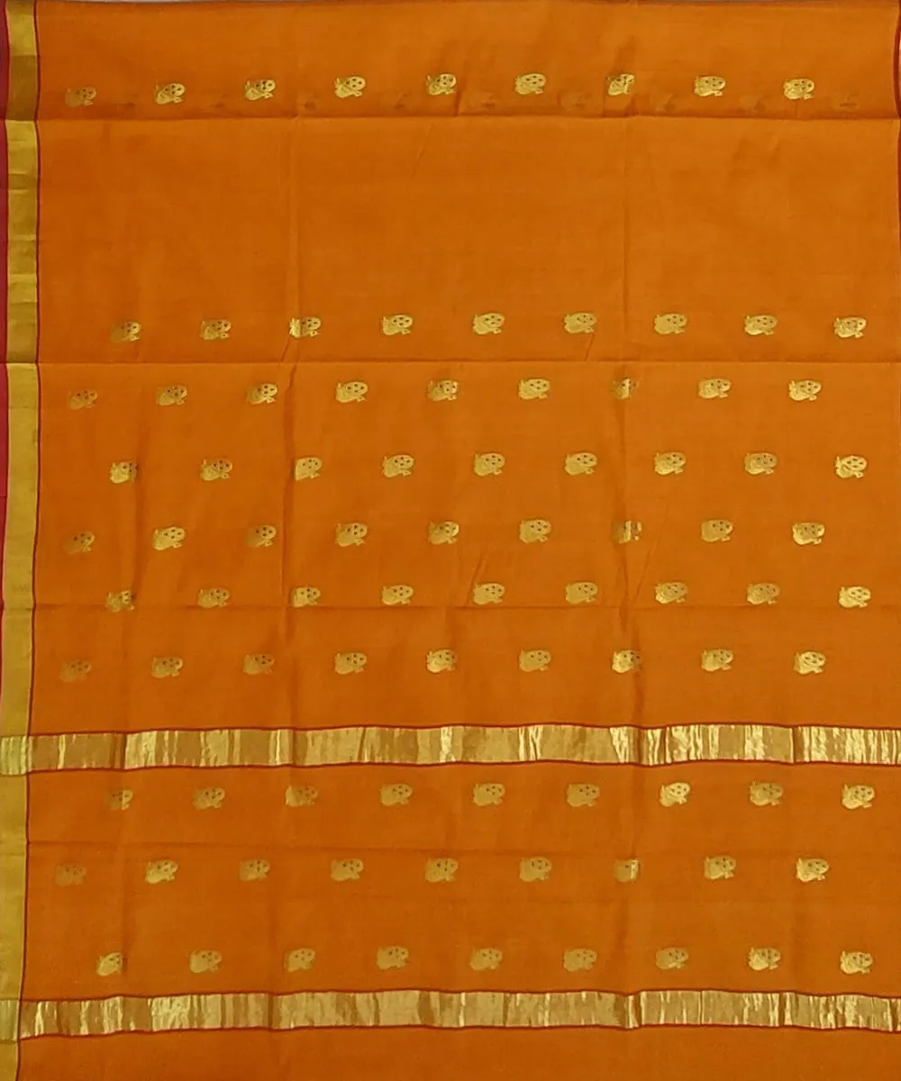 Mustard venkatagiri handloom cotton saree