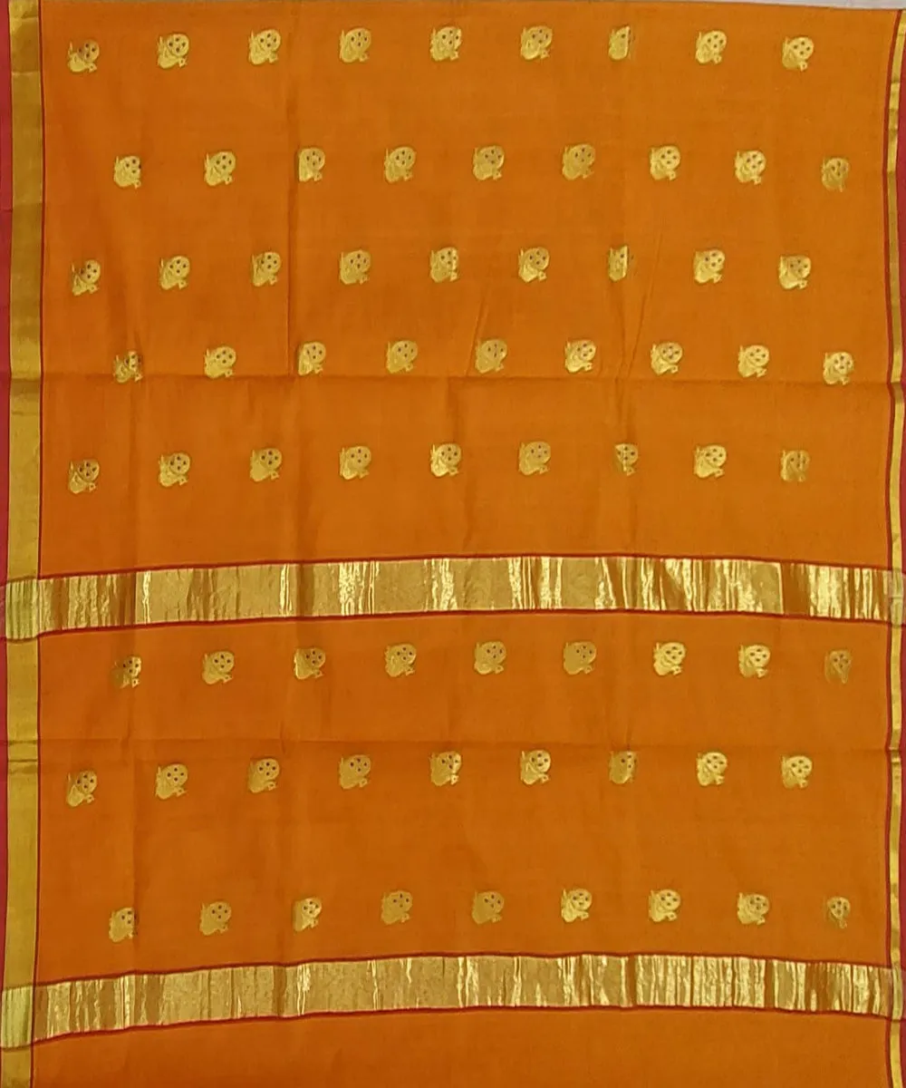 Mustard venkatagiri handloom cotton saree