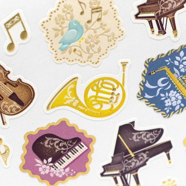 NB Embossed Musical Large Stickers