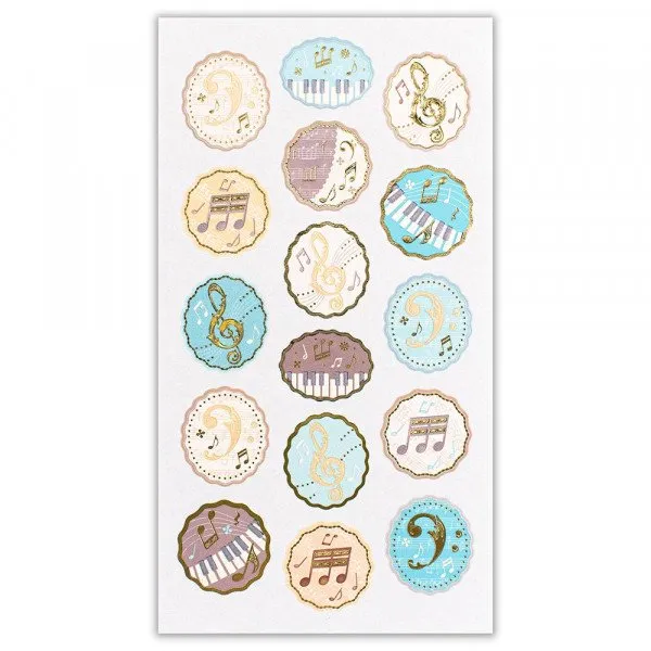 NB Embossed Musical Large Stickers