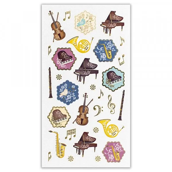 NB Embossed Musical Large Stickers