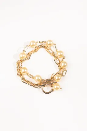 PEARL CHAINED BRACELET