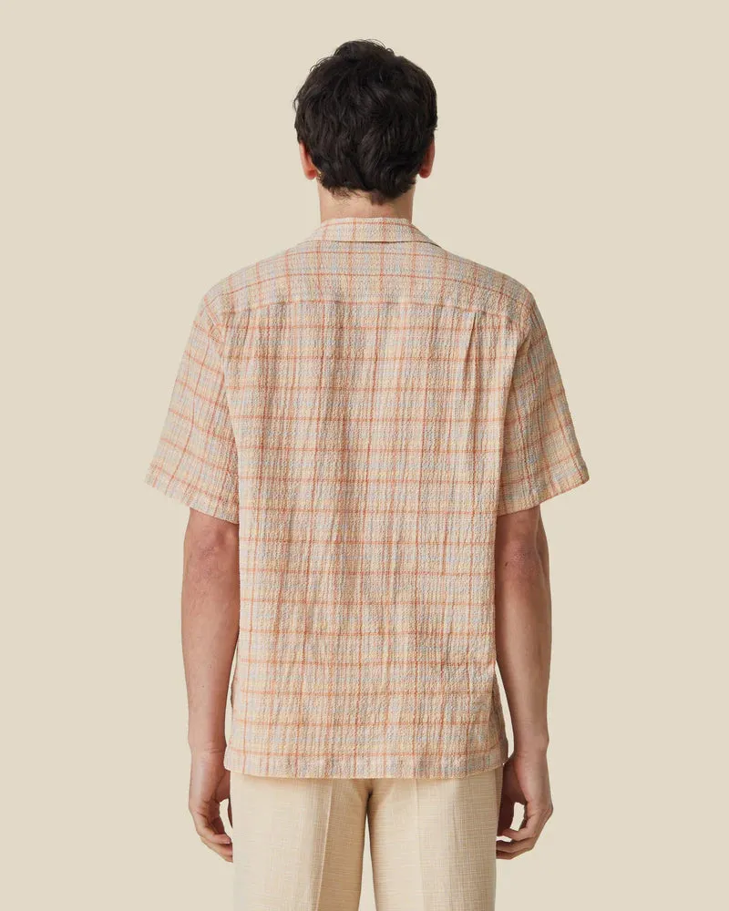 Plaid Crepe S/S Shirt