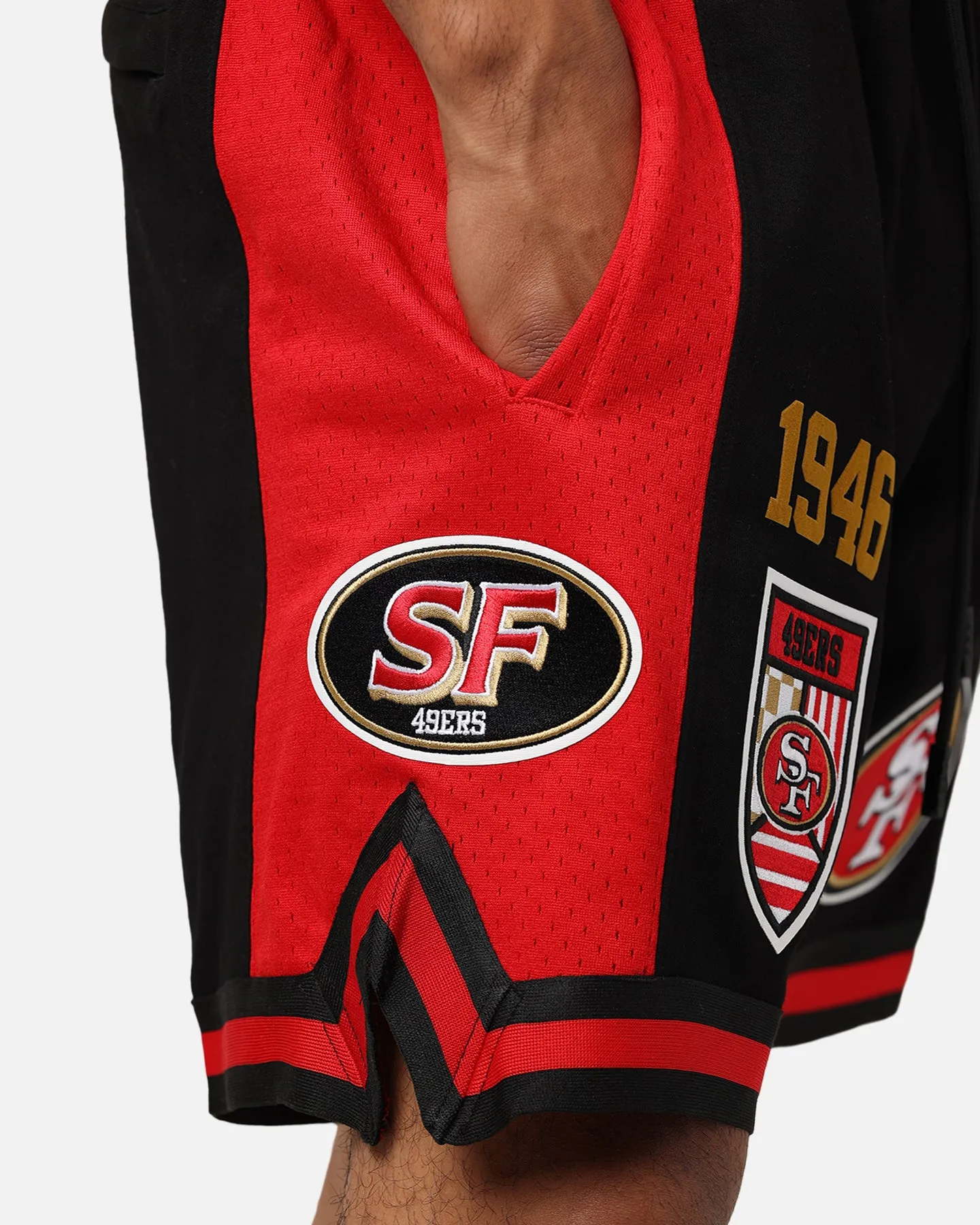 Pro Standard San Francisco 49ers Fast Lane 2.0 Shorts Black/Red