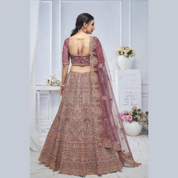 Royal Grandeur bridal  Golden  Lehenga with Paisley and Peacock Motifs & Heavy Embroidery | Ready To Wear |