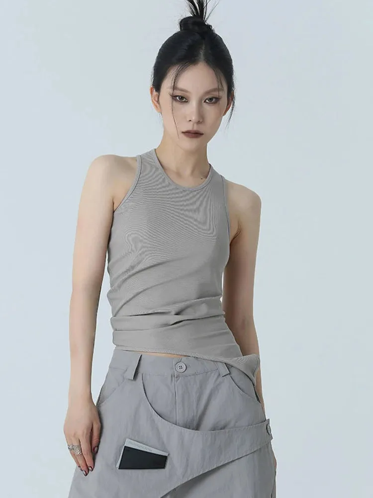 Santdee Irregular Tank - Gray